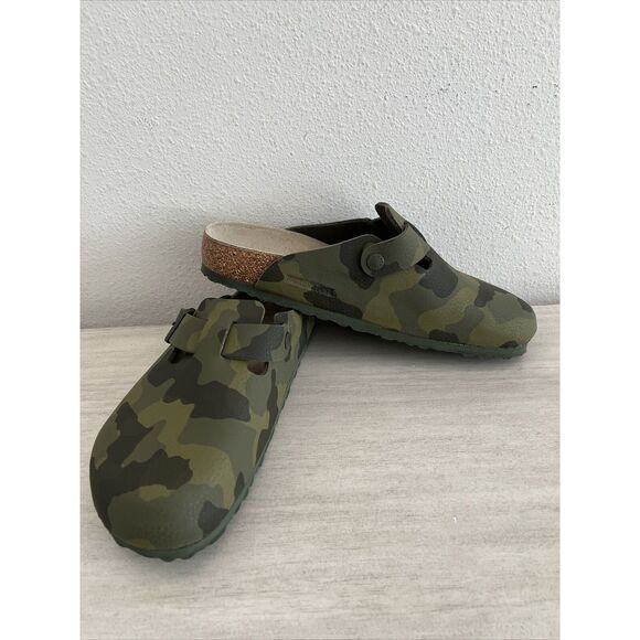 Birkenstock Sz W-11 M-9 42 Eur Boston Desert Soil Camo Green Clog Slide - Picture 4 of 11